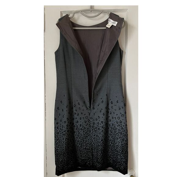 Maggy London Dress Women's Size 8 Gray Sleeveless Sheath Dress Petites - Picture 11 of 11